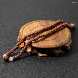 Pendant Necklaces OAIITE Vintage 108 Mala Bodhi Necklace Women Beaded Powdery Crystal Fashion Buddhist Prayer Jewellery Handmade Gift