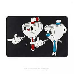 Carpets Cuphead Game Non-slip Doormat It Is You Bath Kitchen Mat Welcome Carpet Flannel Modern Decor