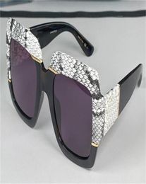 fashion women designer sunglasses square snake skin frame top quality popular generous elegant style 0484 uv400 protection gla6518695