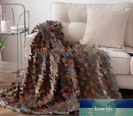 Double-Sided Woollen Blanket Winter Covered Office Lunch Break Blanket Light Luxury High-End Famous Brand Style