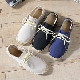 Walking Shoes Handmade Men's Canvas Sneakers Men Espadrille Classic Loafer Man Autumn Fashion Anti Slip Winter Slip-on