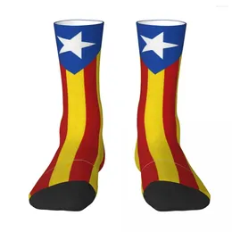 Women Socks Catalan Senyera Estelada Flag R209 Stocking Novelty The Buy Color Contrast Infantry Pack Humor Graphic Compression