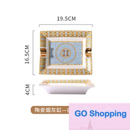 Creative European Ceramic Ashtray Desktop End Table Living Room Bedroom Personality Ashtray Fashion Trend Ashtrays Wholesale