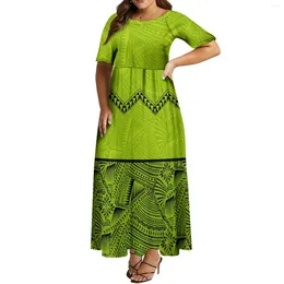 Party Dresses 2024 Elegant Half-Sleeved Dress For Evening Hawaiian Style Polynesian Maxi Plus Size 8xl