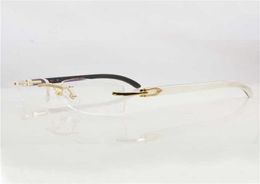 24% OFF 2023 Clear Eye Frames for Men Women Accessories Rimless Natural Buffalo Horn Gold Transparent Eyeglasses Frame7133409