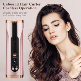 Irons Automatic Hair Curler Auto Ceramic Wireless Curling Iron Professional Hair Waver Crimper Beach Waves Iron Curling Wand Portable