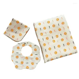 Blankets D7WF Baby Nursing Bib Saliva Towel Bath For Babies Boy Girl Unisex Set