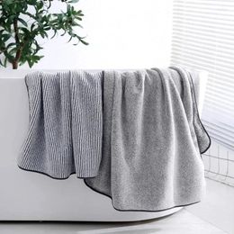 Towel Antibacterial Bamboo Charcoal Fibre Thickened Bath Towels For The Body Microfiber Gym Sports Shower Robe Spa