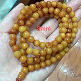 Strand Tibetan Style Old Yak Bone Multi-Circle Bracelet 108 Linggu Buddha Beaded Necklace Ornament Random Delivery