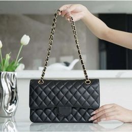 Quality Luxury Designer Bag Brand Woman Shoulder Handbag Real Leather Sheepskin Cross Body Gold Or Silver Chain Slant Handbags Purses