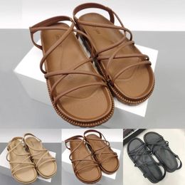 Casual Shoes Women's Roman Style Thick Bottom Fairy Beach Flat Sandals Cute Summer For Women Jelly