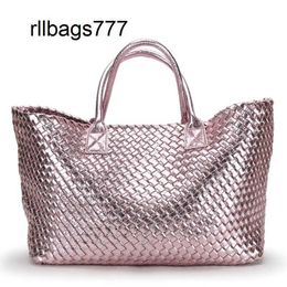 Handbag Bottegvenetas Cabat Summer Womens Bag Big Fashionable Simple and Versatile Thank Woven Shoulder