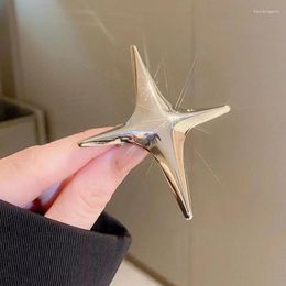 Brooches Fashion Cross Star Brooch Simple Lapel Pins Clothing Four Pointed Birthday Gift For Women Men