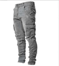 stacked denim jeans men Fashion Skinny Men Pocket Pencil Pants Jeans male Denim Pants Ropa Hombre Casual Denim hip hop pants465413