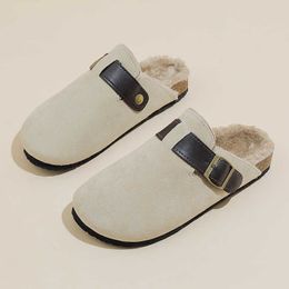 HBP Non-Brand Greatslides Mules Cow Suede Leather Clogs Flat Anti Slip SlipClassic Design Leather Clog Cow SuedeLadies Mules Shoes Women
