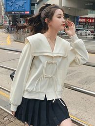 Women's Jackets LANMREM Korean Chic Jacket Coat Women Long Sleeves Big Lapel Solid Colour Female Fashion Streetwear Clothing 2024 Spring