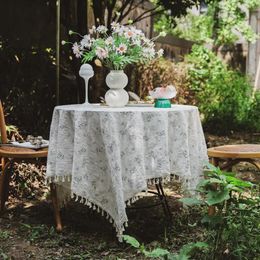 Table Cloth Small Fresh Clove Fragmented Garden Cotton And Art American Decorative Picnic
