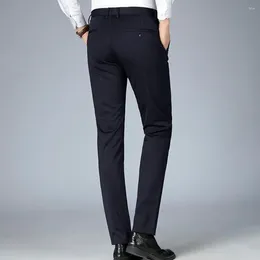 Men's Suits Men Business Pants Zipper Placket Casual Trousers High Waist Suit For Formal Wear In Winter Autumn