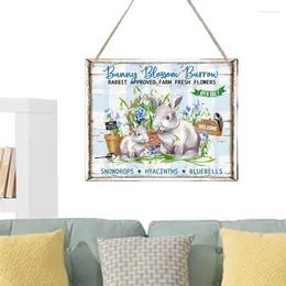 Party Decoration Decorations Cute Animal Pattern Happy Easter Porch Sign Pendant Wooden Door Day Indoor Outdoor