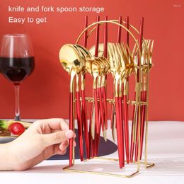 Flatware Sets 24Pcs Stainless Steel Cutlery Set Spoon Tableware Knife Fork Wedding