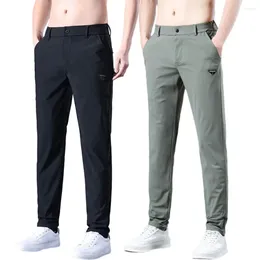 Men's Pants Lightweight Men Elastic Waist Casual With Quick Dry Technology Soft Breathable Fabric Convenient For Daily