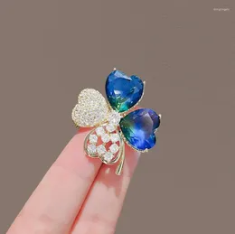 Brooches Luxurious Crystal Flower For Women High-end Jewellery Lapel Pins Scarf Buckle Accessories Fashion