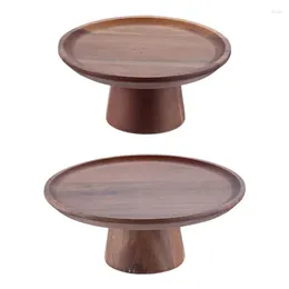 Plates Wooden Cake Plate Refreshment Tray Display Practical Dinner Storage Wedding Decoration Stand