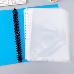 50pcspack A5 A4 Binder Index Page 2030 Holes Protectors Transparent PVC Bag Portable File Folder Clear for Documents 240306