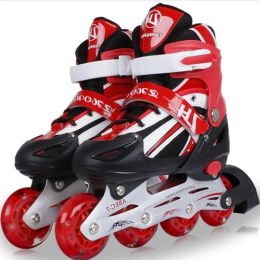 Shoes Kid's and Adult Roller Skates Athletic Shoe for Children Men and Women PU Material Skating All Wheels Flash L348OLF