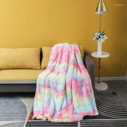 Blankets Double Layer Thickened Sherpa Fleece Throw Blanket Faux Fur Plush For Bed Sofa Travel Car Foldable