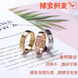 screw carter rings nail Ring Fashion Couple Electroplated Rose Gold Non Fading Titanium Steel Jewellery