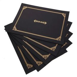 Certificate Diploma Holder Cover Document Paper Covers Holders Black Frame Folder Graduation Award Folders A4 Blue Binder Frames 240306