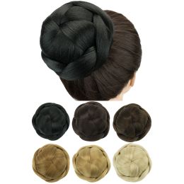 Chignon Soowee Large Size Dancer Braided Chignon Hair Cover Donut Hairpieces Scrunchies Hair Bun Wig Updo for Women