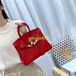 Tote Bags Genuine Leather Bk Habdbags High Sensitivity Womens Bag Top Layer Lychee Patterned Platinum Bag Highend Light Luxury Handbag Fashi have logo HB1ABX