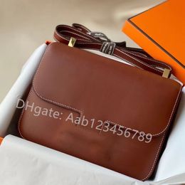 Handmade Underarm Bag 18cm Women's Handbag 22cm Classic Designer Bag TC Leather Semi-Handmade Fashion Capacity Bag Packaging Luxury Brands with Original Box