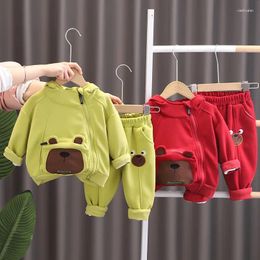 Clothing Sets Boys Spring Autumn 2024 Children Cotton Hoodies Coats Pants 2pcs Cartoon Suit For Baby Tracksuits Kids Outfits 5Y