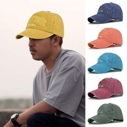 Ball Caps Fashion Adjustable WASHED DENIM York Embroidery Baseball Sunscreen Hats Distressed Faded Cap
