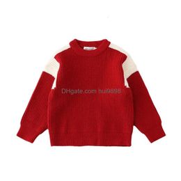 Family Matching Outfits Christmas Red Sweater Mother And Daughter Fashion Knitted Parachute Year 2024 Father Son 231115 Drop Deliver Dh2Jo