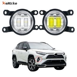 EEMRKE LED Car światła mgły mgły dla Toyota RAV4 MK5 XA50 Deskalift 2022 2023 2024 Przednia lampa przeciwmgielna z przednim zderzak