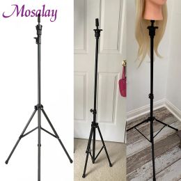 Stands Big Adjustable Tripod Stand Holder Mannequin Head Tripod Hairdressing Training Head Holder Hair Trainning Tool Hair Wig Stand