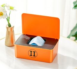 Simple Household Disposable Mask Storage Box Multifunctional Dustproof Cover Desktop Tissue Box Living Room Tissue Box