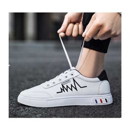 HBP Non-Brand 2024 Autumn wholesale New Latest PU Trendy Mens Skateboard Shoes Low-top Wear Resistant Causal Flat Shoes