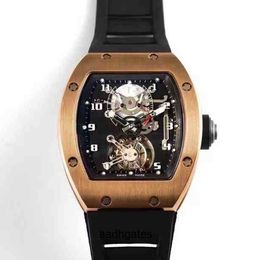 Luxury Mens Mechanical Watch Richa Milles Business Leisure Rm001 Manual Tourbillon Fine Steel Case Black Tape Fashion Swiss Movement Wristwatches