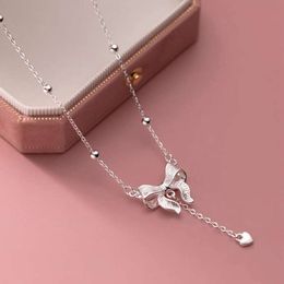 Sweet Princess Necklace for Girlfriend, Valentine's Day Gift, Bow Clavicle Chain