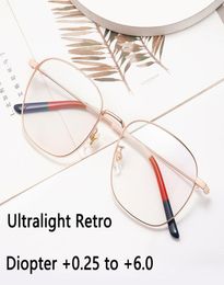 Sunglasses Design Retro Pure Titanium Reading Glasses Unisex High Quality Full Frame Magnifying Reader Ultralight Diopter 175 275S2776180