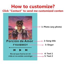2024 Song Cover Custom Spotify Code Acrylic Music Board Personalized Photo Anniversary Memorial Birthday Gift 5 Colors