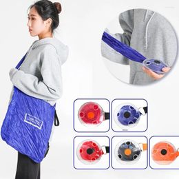 Storage Bags 1PC Multifunctional Reusable Go Out Bag Portable Stretchable Small Circular Shopping Folding Mini Nylon Grocery