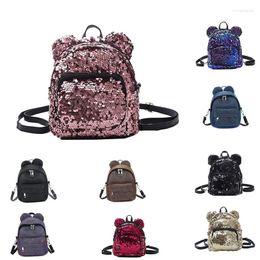 School Bags DOME Portable Women Sequins Backpack Girls Mini For Teenage Small Travel Bag