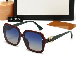 2023 Designer Sunglasses for woman 4968 Fashion Glasses Rectangle Big Full Frame Letter Design for Man Women 5 Option Top Quality6917788