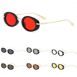 Sunglasses Y2K Small Oval Trendy Retro Beach/Travel/Streetwear Hip Hop Sun Glasses Vintage Punk Eyewear For Women & Men